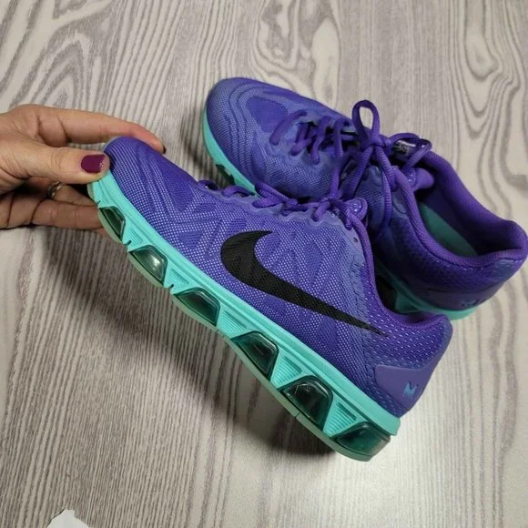 Nike Max Air waffle skin purple and teal Nikes women's size 8 - Picture 8 of 8
